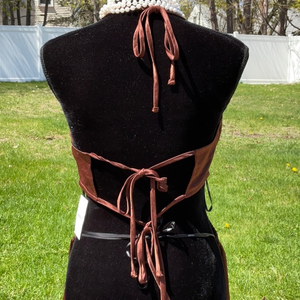 Forever 21 one piece brown Halter romper - Picture 3 of 4